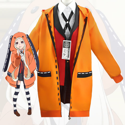 Kakegurui Runa Yomozuki Rabbit Coat Costume For Adult And Kids