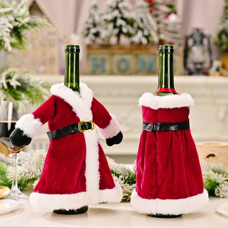Christmas Decorations Santa Claus Wine Bottle Cover