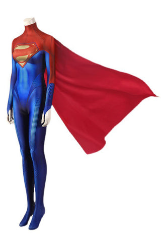 DC Supergirl Halloween Costume With Cape For Women