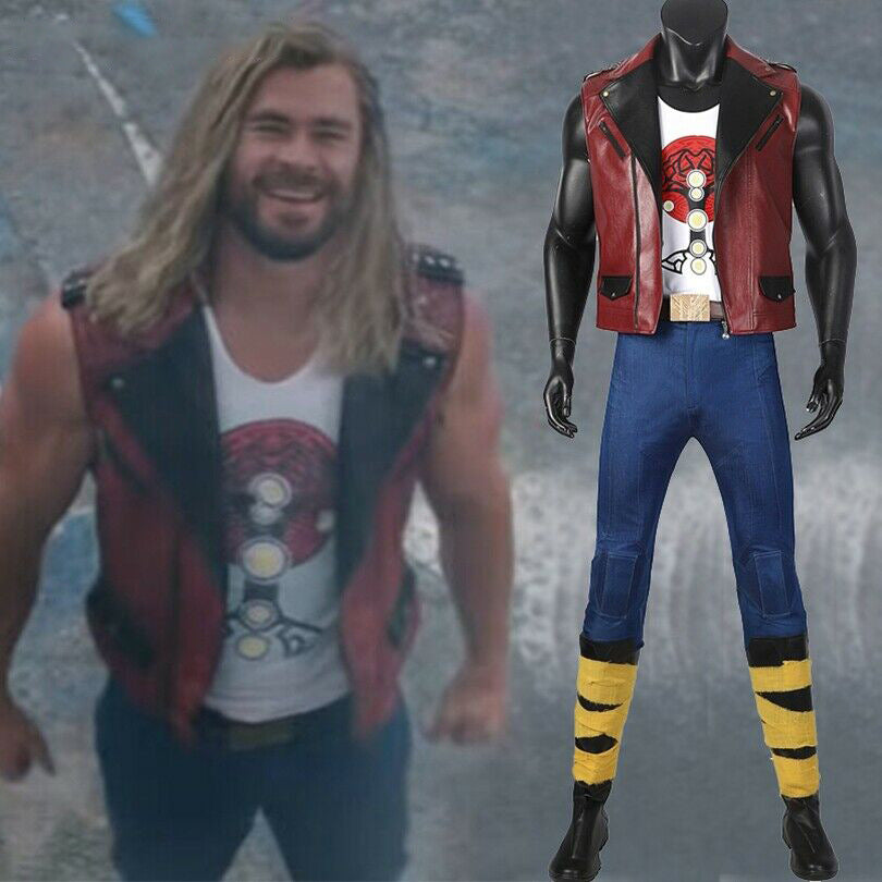 Thor Love and Thunder Red Vest Jacket Cosplay Costumes