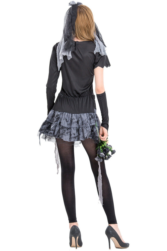 Tim Burton's Corpse Bride Cosplay Dress Costume Black