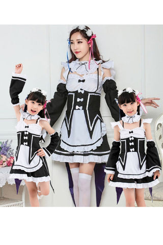 Cosplay Ramremu Costume Maid outfit For Adult And Kids