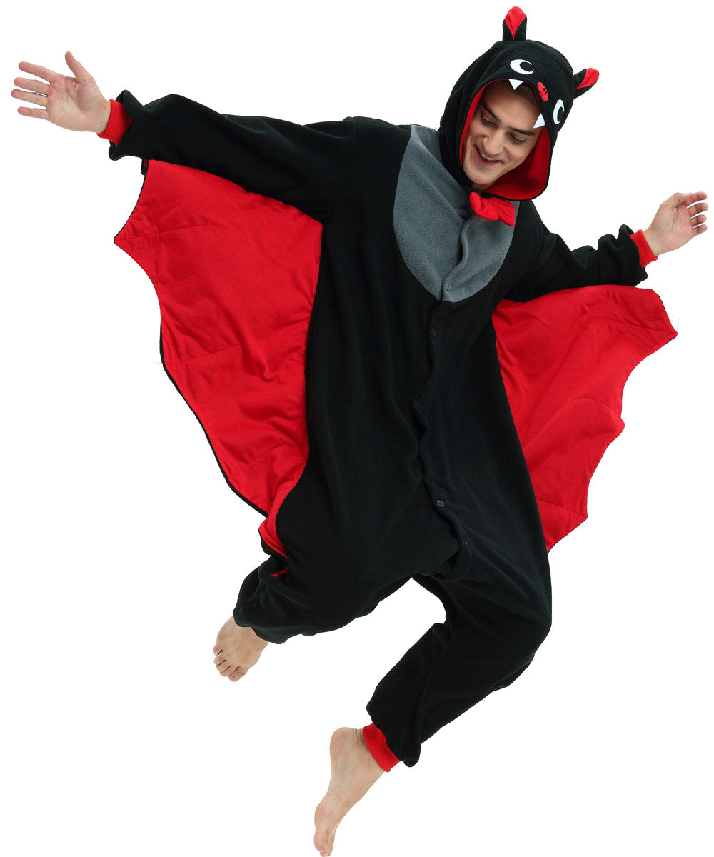 Bat Onesie Kigurumi Costume For Adults Men Women and Teenagers