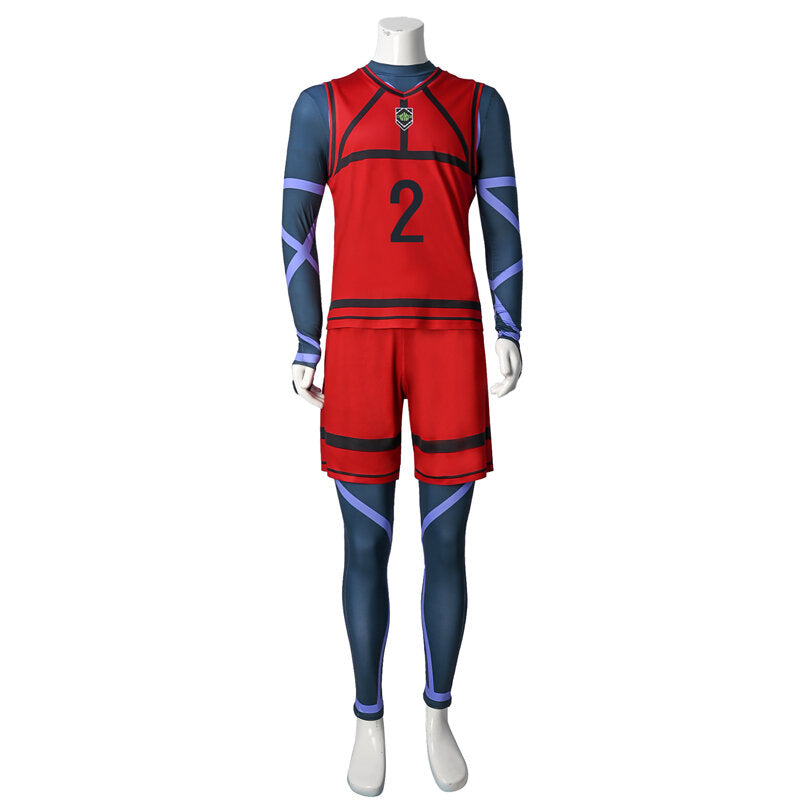 Blue Lock Red Jersey Cosplay Costume