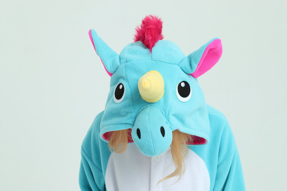 Pink and Blue Unicorn Couple Costumes