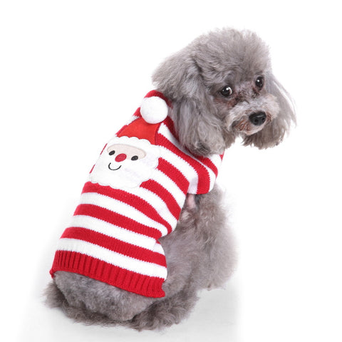 Pet Christmas Costume. Santa Claus Sweater for Dogs and Cats