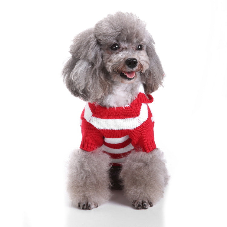 Pet Christmas Puppy Costume. Reindeer Sweater for Dogs and Cats