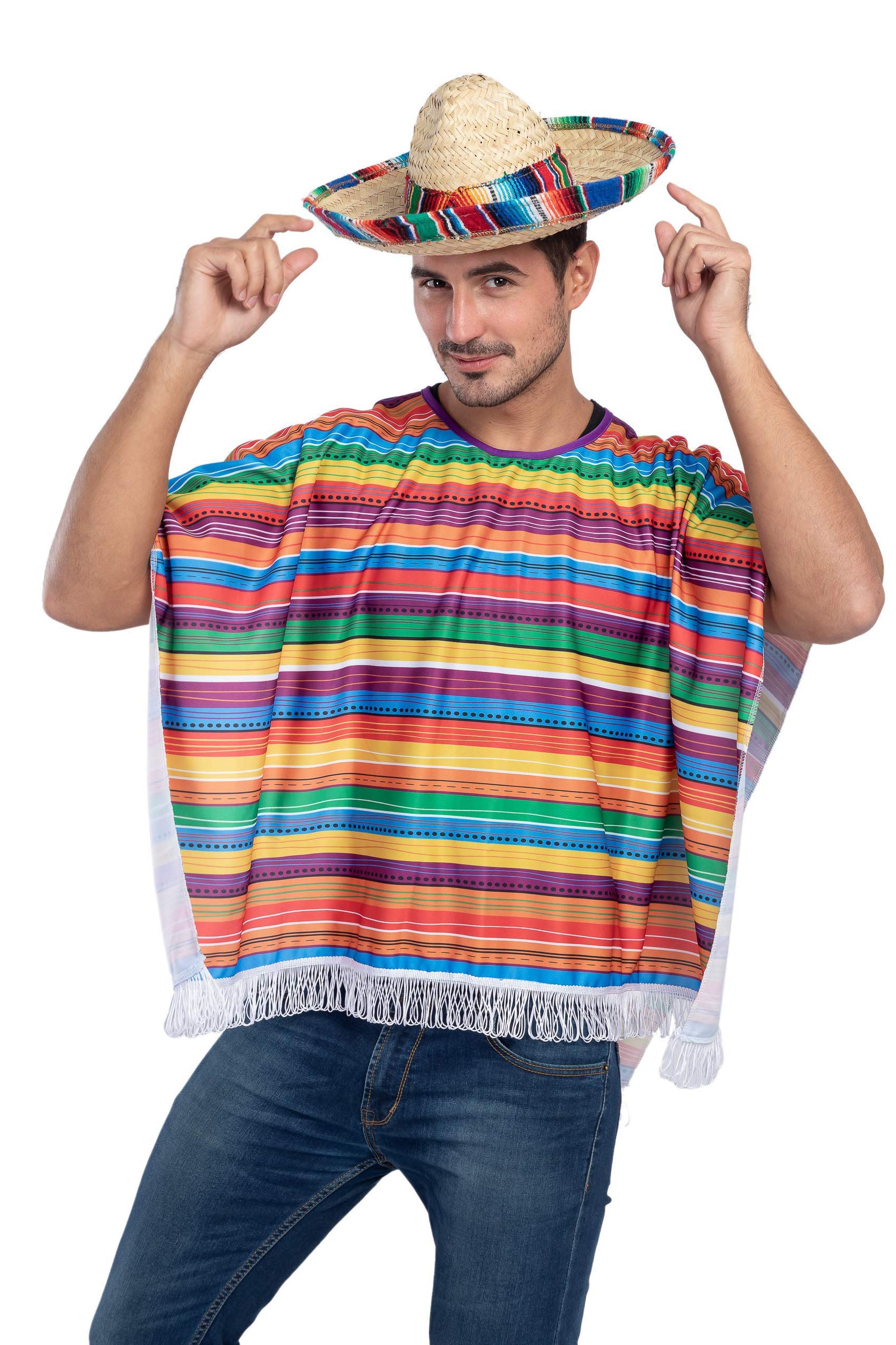 Cinco de Mayo Poncho Costume For Adult.