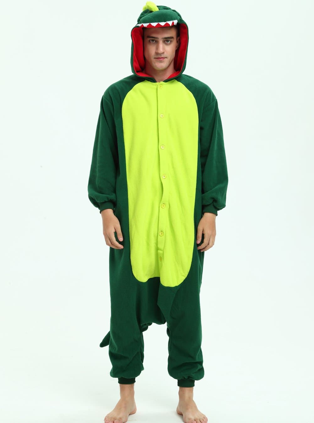 Green Dinosaur Onesie Costume For Adults and Teenagers