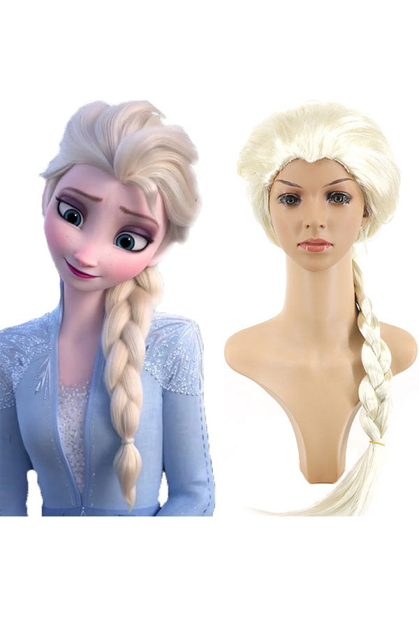 Princess Blonde Cosplay Elsa Wig For Girls