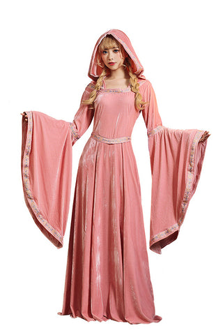 European Medieval Court Dress for Adults,  Flared Sleeves Halloween Costume