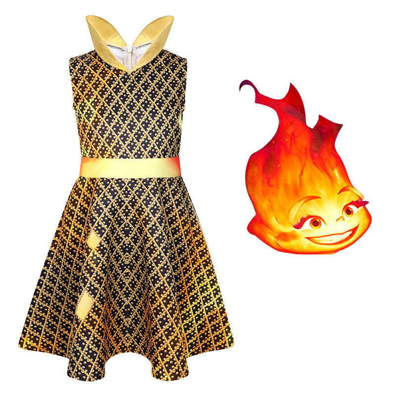 Elemental Fire Inspired Costume for Kids.