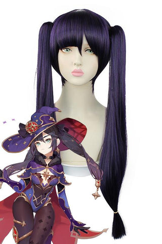 Genshin Impact Mona Cosplay Wig Purple