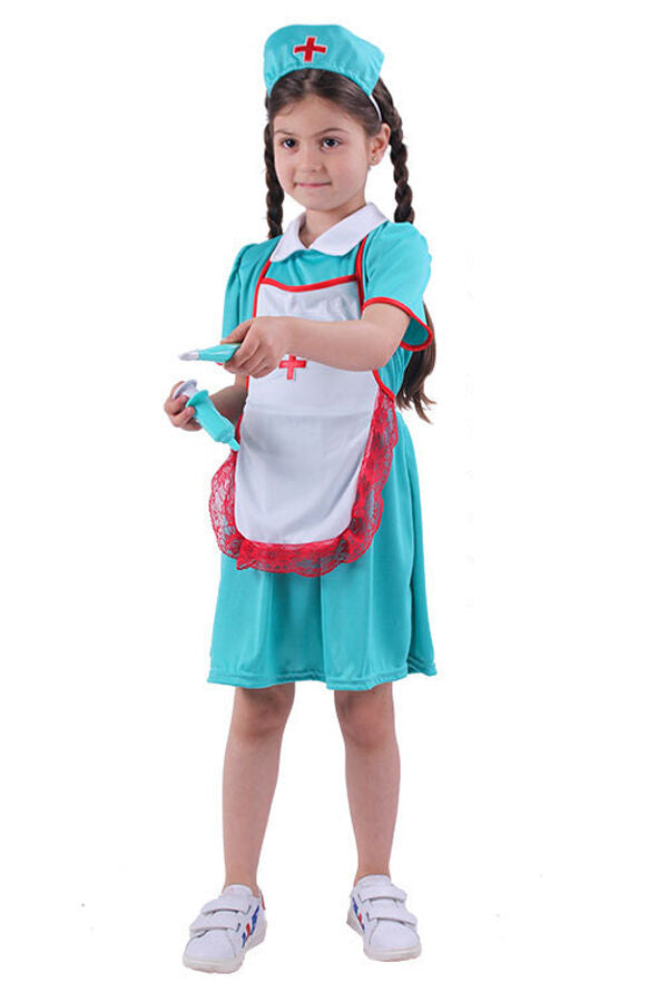 Kids Nurse Costume Girls Rple Play Outfit