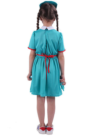 Kids Nurse Costume Girls Rple Play Outfit