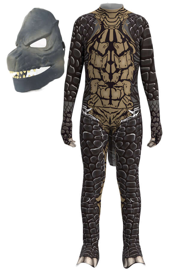 Godzilla Suit Gloved Costume For Kids with Mask