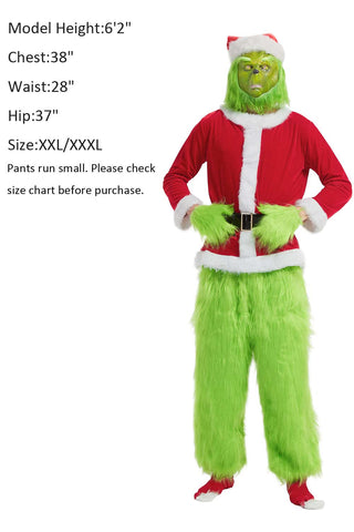 The Grinch Santa Costume Outfit For Adult