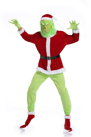 Christmas Grinch Santa Costume For Adult