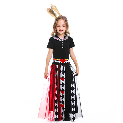Girls' Queen of Hearts Dress Costume Alice in Wonderland