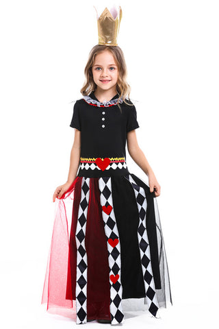 Girls' Queen of Hearts Dress Costume Alice in Wonderland