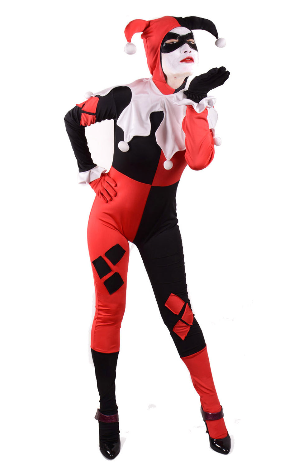 Harley Quinn Jester Outfit Costume