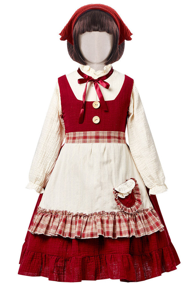 Kid's Little Red Riding Hood Costume. 5-piece