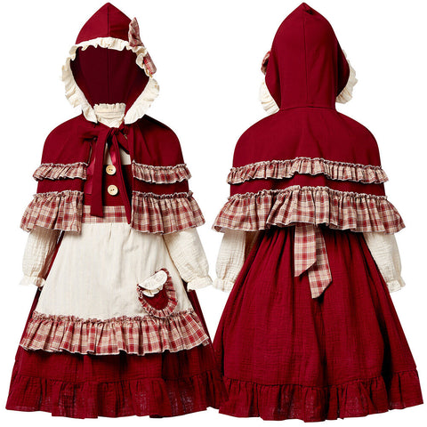 Kid's Little Red Riding Hood Costume. 5-piece