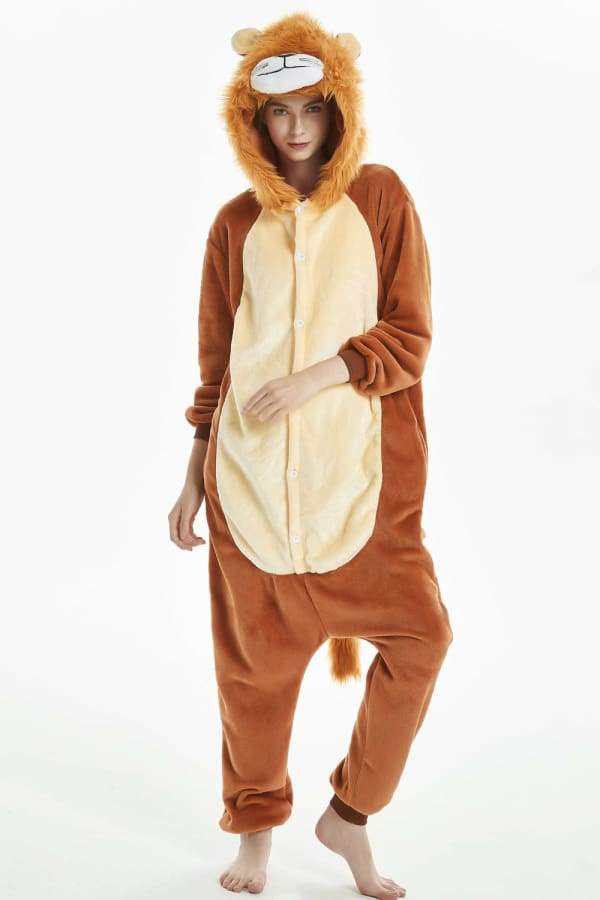 Lion Onesie Costume For Adults And Teenagers Animal