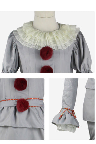 Pennywise Costume for Kids and Adults. Grey
