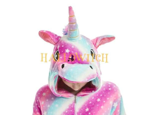 Rainbow Star Unicorn Onesie Costume For Adults And Teenagers Animal