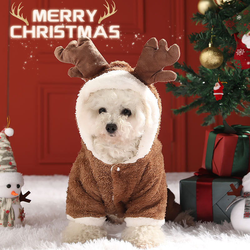 Pet Christmas Reindeer Costume for Dog Cat