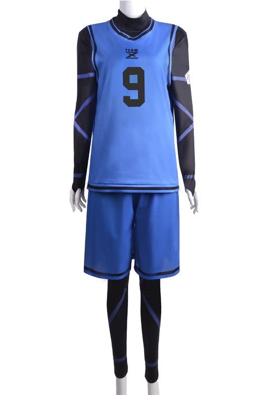 #9 Rensuke Kunigami Jersey Costume. Blue Lock Cosplay Costume