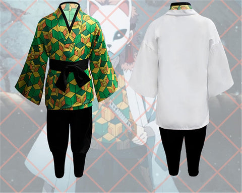 Demon Slayer Sabito Costume Cosplay Kimono Outfit For Adult