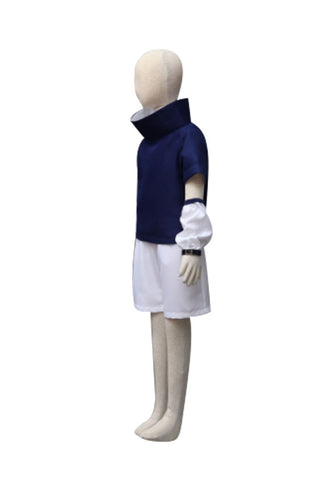 Cosplay Sasuke Uchiha Blue Sleeve Set Costume For Adult And Kids