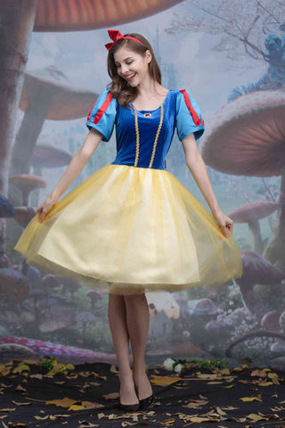 Snow White Princess Dress Halloween Costume for Women/Girls
