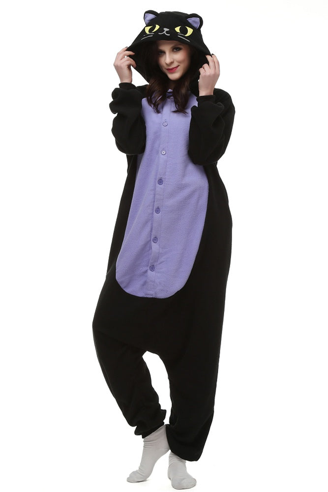 Spooky Cat Onesie Kigurumi Costume For Adults And Teenagers