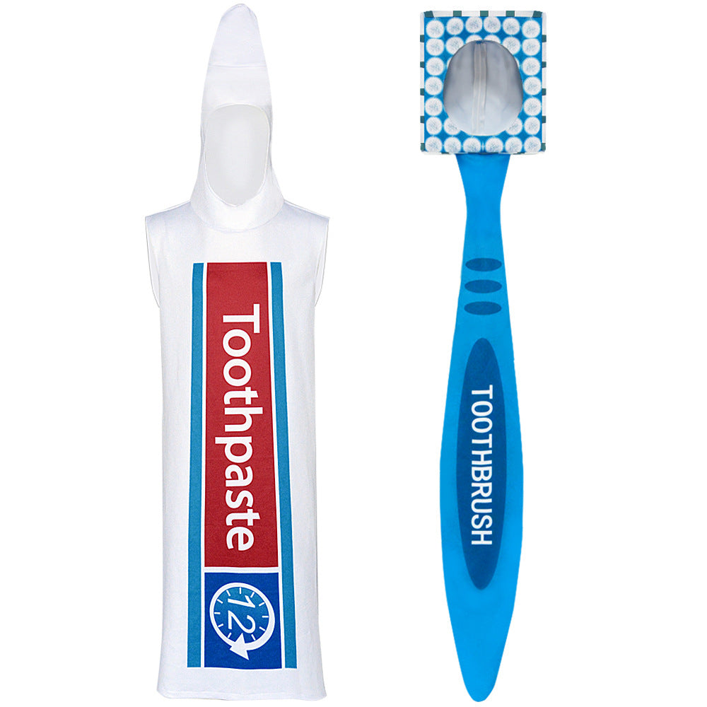 Toothpaste and Toothbrush Couple Costumes