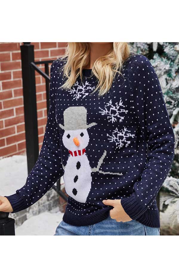 Ugly Christmas Snowman Sweaters for Women