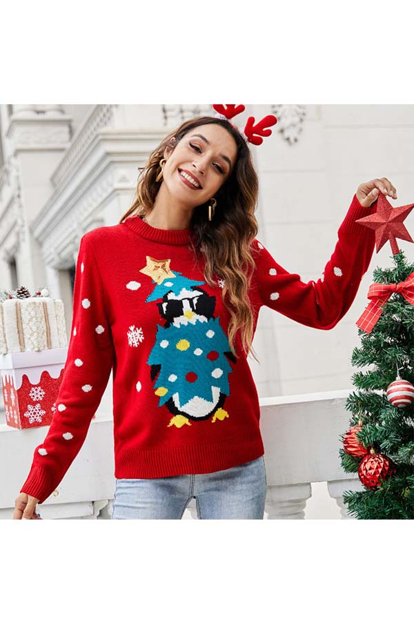 Ugly Christmas Sweaters, Penguin Sweaters for Women