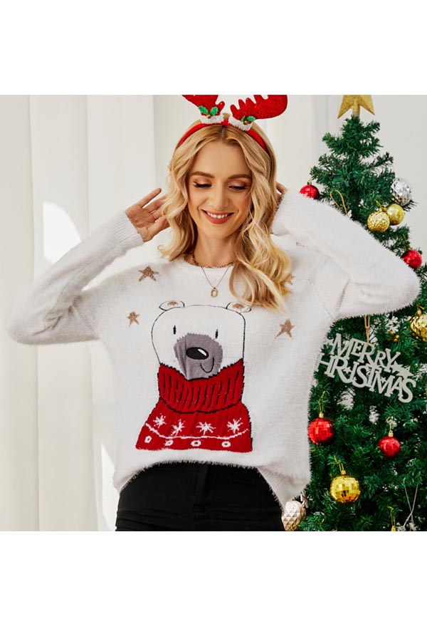 Ugly Christmas Bear Sweaters for Women