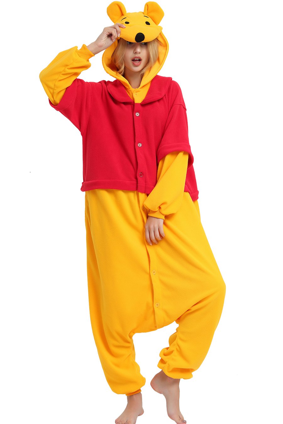 Disney Winnie The Pooh Bear Onesie Kigurumi Costume For Adults And Teenagers