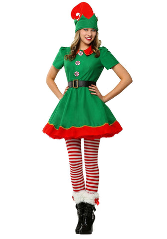Christmas Holiday Elf Costume For Women and Girls