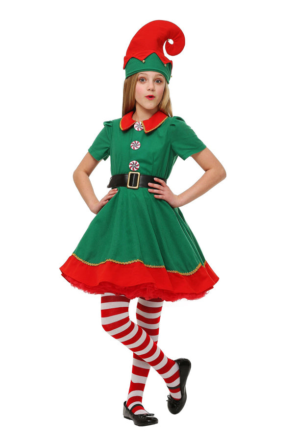 Christmas Holiday Elf Costume For Women and Girls